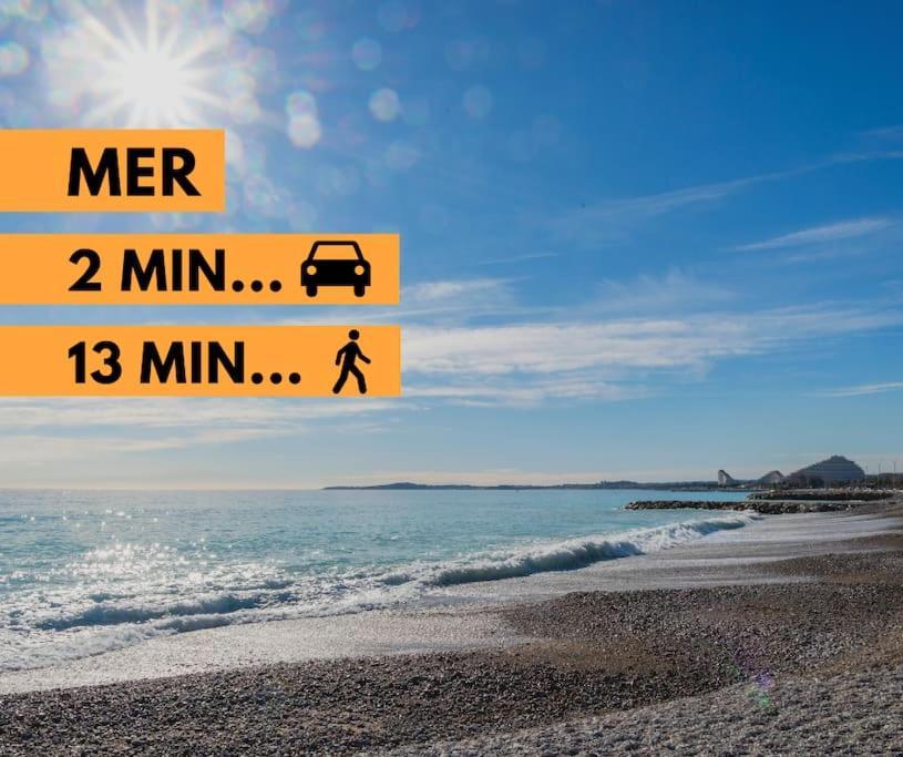 Lumineux, Tout Confort, Wifi & Terrace & Parking Saint-Laurent-du-Var Esterno foto